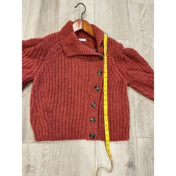 NWOT Ulla Johnson - Matilde Turtleneck brown alpaca wool sweater cardigan size X - Picture 6 of 9